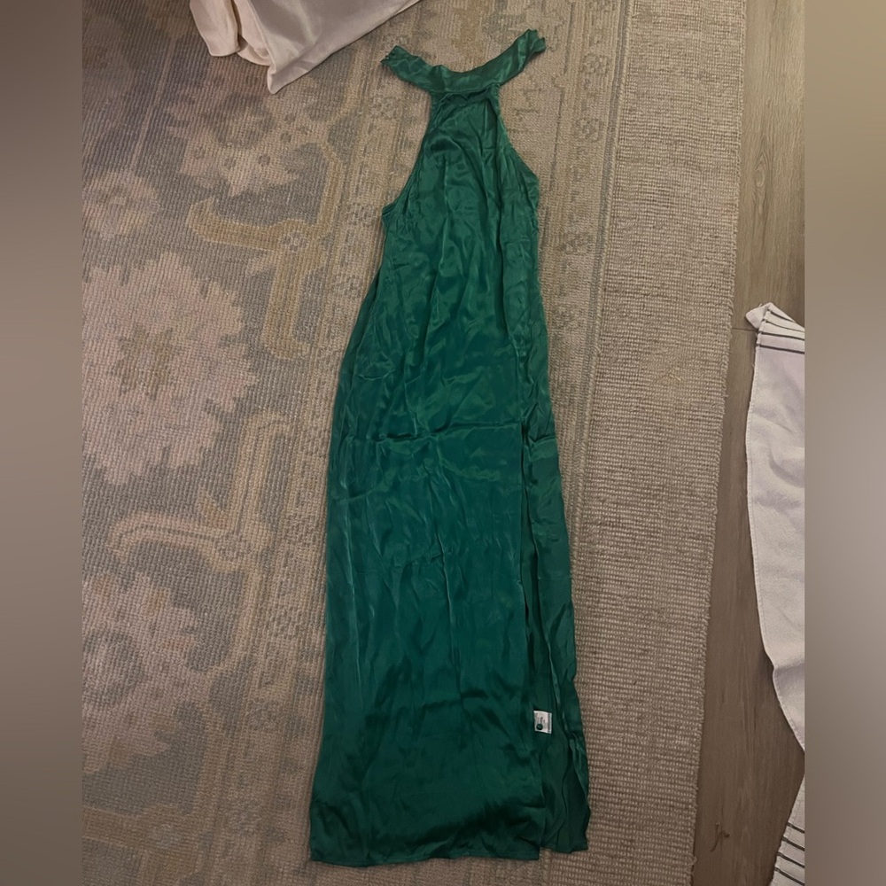 SNDYS X REVOLVE Halter Maxi dress in green - Picture 2 of 3